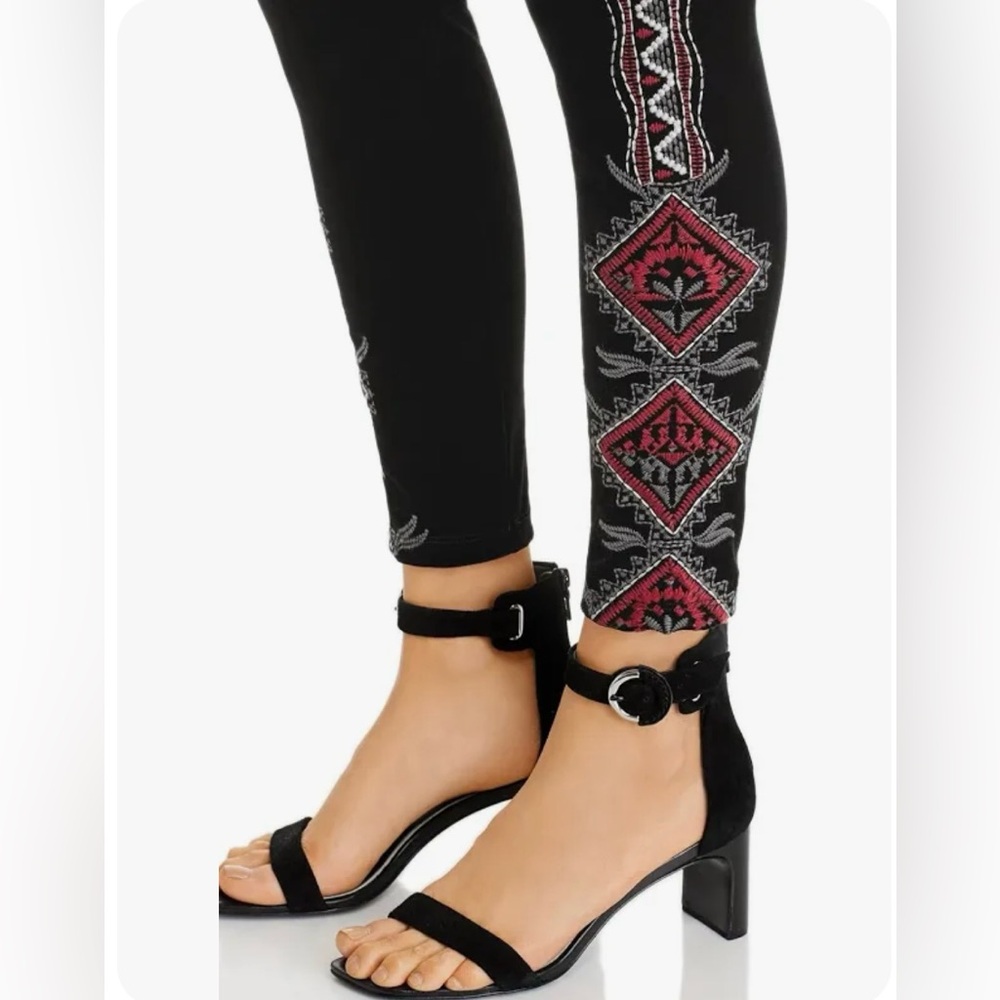 Johnny Was Workshop Blair Velvet Leggings, size Medium - Picture 3 of 15